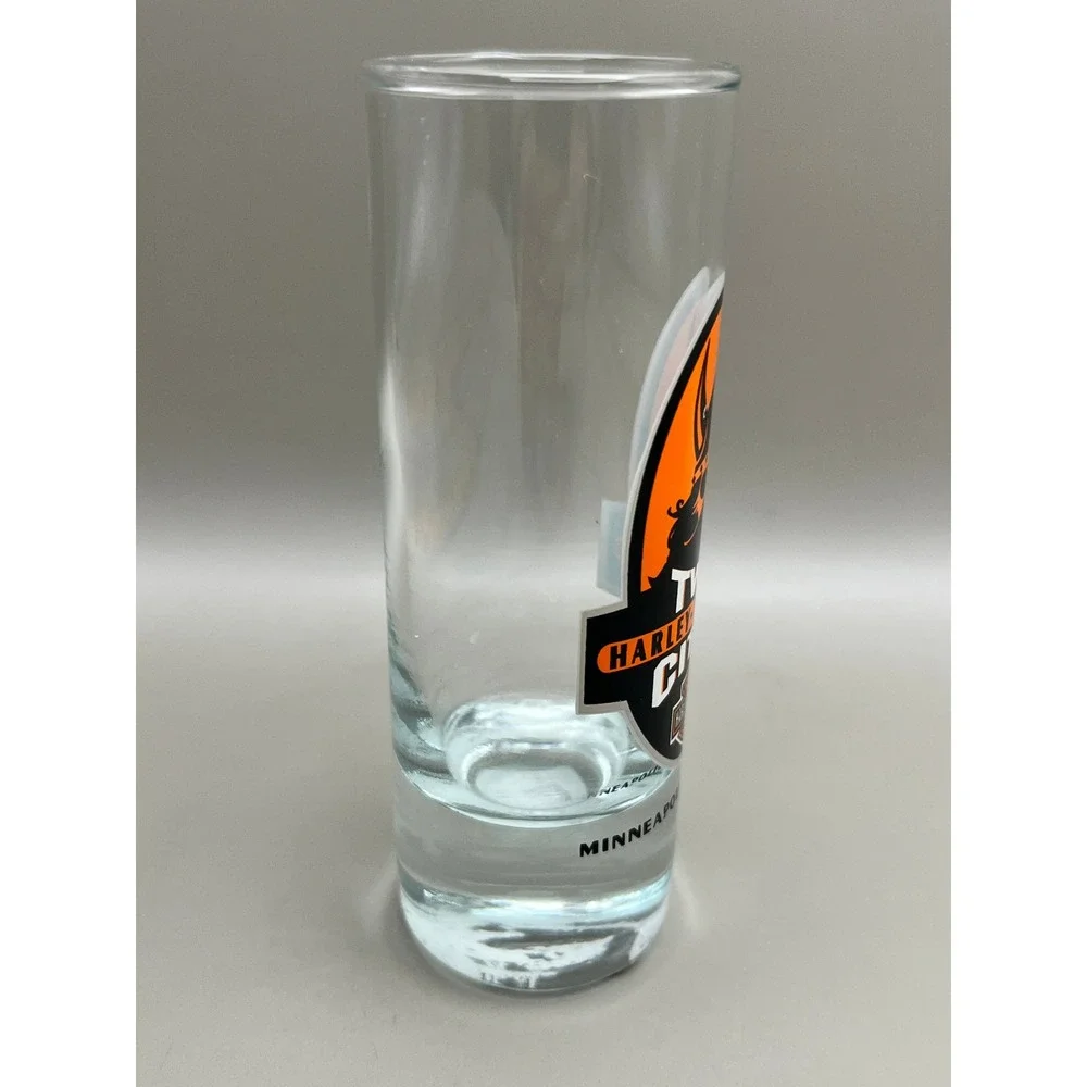 Harley-Davidson Twin Cities Minneapolis‎ St Paul Viking Tall Shot Glass 4.25